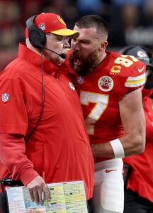 Read more about the article Raging Travis Kelce risked Andy Reid’s wrath with furious Super Bowl touchline shove