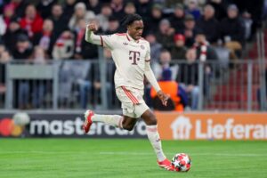 Read more about the article Arsenal step up pursuit of Bayern Munich forward Mathys Tel as talks stall with Manchester United