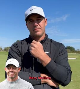 Read more about the article ‘Can’t even joke’ – Brooks Koepka ignores Rory McIlroy before reluctantly conceding Tiger Woods is better