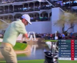 Read more about the article ‘Can’t handle it’ – Scottie Scheffler smashes bag in show of frustration at Phoenix Open