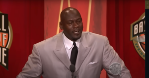 Read more about the article ‘Made a mistake dude’ – Crying Michael Jordan called out high school coach in emotional Hall of Fame speech