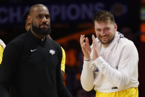 Read more about the article LeBron James’ pep talk for Luka Dončić had an awkward connection to Kevin Love