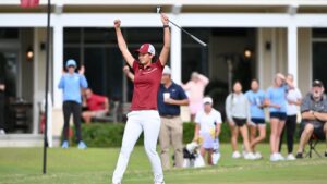 Read more about the article South Carolina’s midseason arrival Eila Galitsky takes down world No. 1 Lottie Woad – again