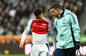 Read more about the article Arsenal dealt another injury blow with Gabriel Martinelli set for spell on the sidelines