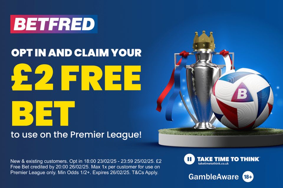 You are currently viewing Get a COMPLETELY FREE £2 bet builder on midweek Premier League games with Betfred