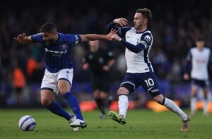 Read more about the article James Maddison trolls Ipswich with brilliant reference to club’s rivals following Tottenham Hotspur’s win