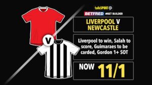 Read more about the article Liverpool vs Newcastle 11/1 bet builder: Get talkSPORT’s Premier League tip on Betfred