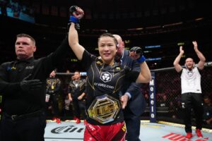 Read more about the article ‘She’s unbelievable’ – Michael Bisping reacts as Zhang Weili dominates Tatiana Suarez to defend title at UFC 312