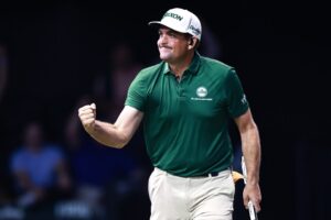 Read more about the article ‘That’s what happens’ – Keegan Bradley caught cold by Netflix cameras as fiery battle cry ignites Ryder Cup year