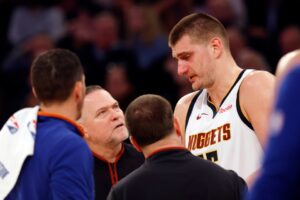 Read more about the article ‘How is this allowed in NBA?’ – Fans call for new rule change after Nikola Jokic left bloodied with nasty injury he’s suffered before