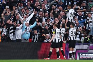 Read more about the article Newcastle end agonising 70-year wait with stunning Carabao Cup final win against Liverpool