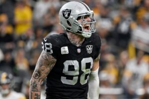 Read more about the article Maxx Crosby’s emotional reaction after Tom Brady’s Raiders break bank with historic extension