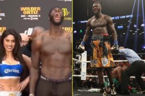 Read more about the article Deontay Wilder made ring girl jump in hilarious moment hours before flattening rival with savage uppercut KO