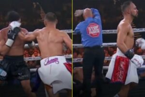 Read more about the article Manny Pacquiao’s ex-rival Keith Thurman splatters opponent to canvas twice with frightening shots in comeback KO