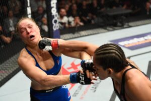 Read more about the article Emotional Ronda Rousey fought back tears recalling 48-second KO defeat to Amanda Nunes on UFC return