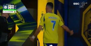 Read more about the article Al Nassr star Cristiano Ronaldo storms down tunnel in anger following second half substitution