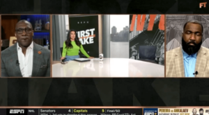 Read more about the article ‘No more Nightcap’ – Molly Qerim and Ochocinco join forces to prank fuming Shannon Sharpe on First Take