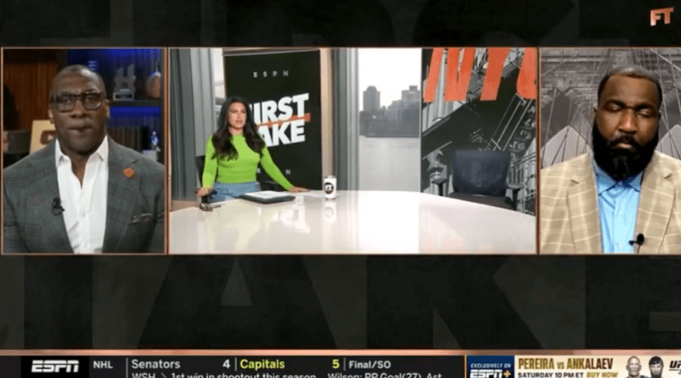 You are currently viewing ‘No more Nightcap’ – Molly Qerim and Ochocinco join forces to prank fuming Shannon Sharpe on First Take