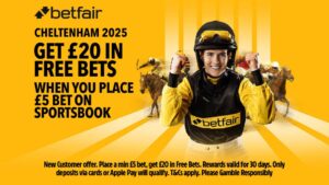 Read more about the article Cheltenham Festival betting offer: Bet £5 get £20 free bets, tips and more on Betfair