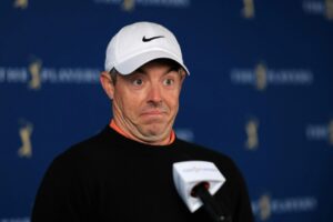 Read more about the article Rory McIlroy namedrops Scottie Scheffler and Tiger Woods as he faces nervy wait for Players Championship play-off worth $4.5 million