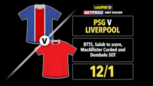 Read more about the article PSG v Liverpool 12/1: Get talkSPORT’s Champions League bet builder tip on Betfred