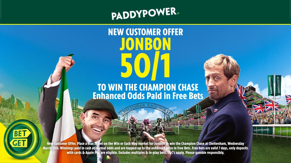 You are currently viewing Cheltenham Festival offer: Get 50/1 on Jonbon to win Champion Chase on Paddy Power