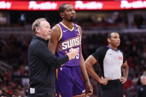 Read more about the article ‘Don’t know dynamics’ – Fiery Kevin Durant responds to critics including Shaq after heated incident with own coach