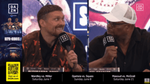 Read more about the article Daniel Dubois’ trainer accuses Oleksandr Usyk of ‘cheating’ in scathing press conference rant: ‘You deserve an Oscar’