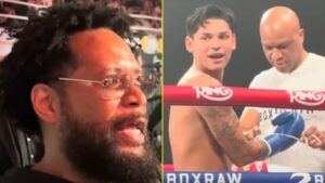 Read more about the article Ryan Garcia furiously argues with Devin Haney’s dad during public workout: ‘No balls’