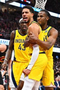 Read more about the article Tyrese Haliburton’s girlfriend sends provocative five-word message to doubters after Pacers sink top-seeded Cavs
