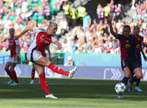 Read more about the article Arsenal Women extend British record with historic Champions League triumph over Barcelona