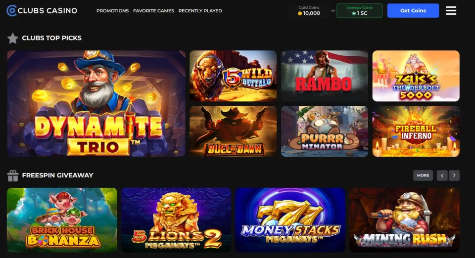 You are currently viewing Clubs Casino review [2025] – Get free coins with code ‘TALKSPORT’