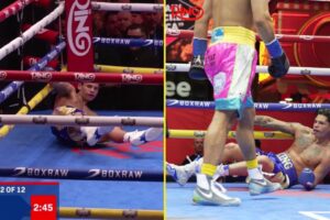 Read more about the article Ryan Garcia dropped by Rolly Romero in shock defeat to spoil Devin Haney rematch plans
