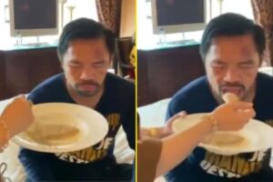 Read more about the article Concerning video of Manny Pacquiao being spoon-fed by wife after last fight sparks fears ahead of comeback