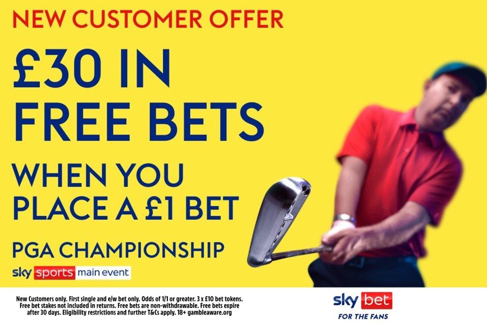 You are currently viewing PGA Championship betting offer: Bet £1 and get £30 in free bets with Sky Bet