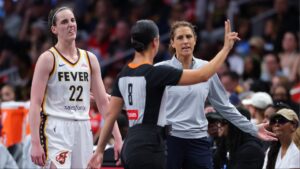 Read more about the article ‘Unbelievable disrespect’ – Indiana Fever coach calls out WNBA officiating after Caitlin Clark’s furious outburst