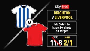 Read more about the article Brighton v Liverpool odds boost: Get 2/1 on Salah to have 2+ shots on target with Sky Bet