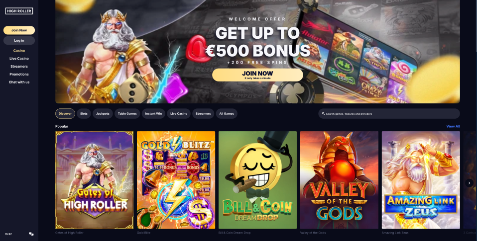 You are currently viewing Highroller casino review – Get up to €500 + 200 free spins!