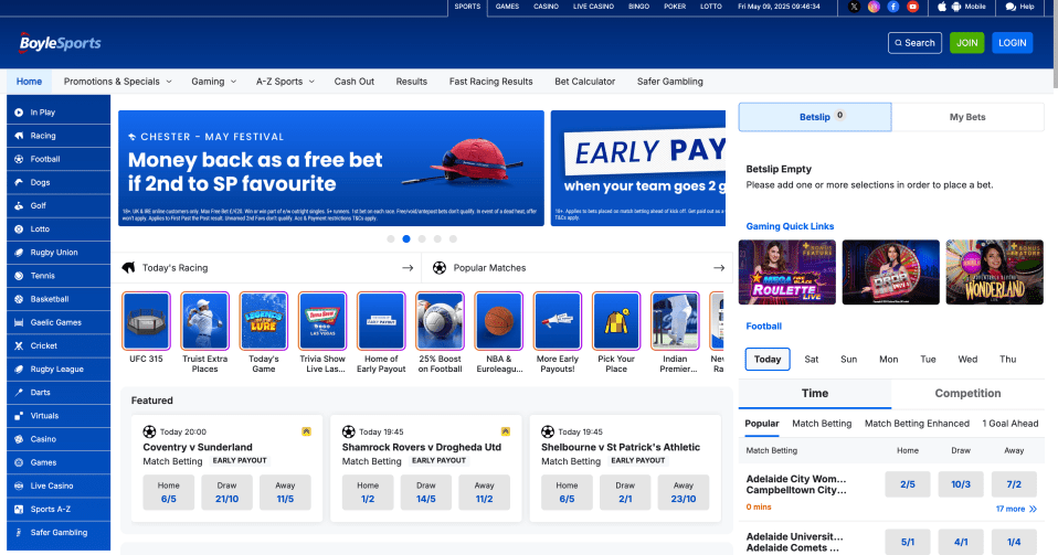 Read more about the article BoyleSports sportsbook review 💥Bet €10 get €30 in free bets!