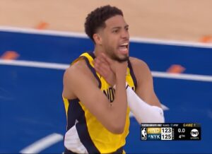Read more about the article ‘He did the choke!’ – Charles Barkley and Shaq’s stunned reaction as Tyrese Haliburton  channels Reggie Miller to sink Knicks