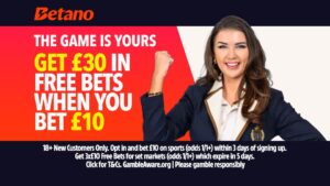 Read more about the article Tottenham v Bodo/Glimt betting offer: Bet £10 and get £30 in free bets with Betano