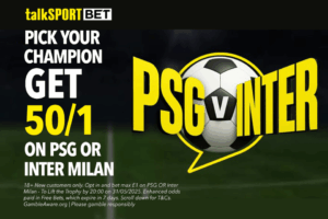 Read more about the article PSG vs Inter: Get 50/1 on either side to lift the Champions League on talkSPORT BET