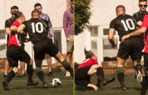 Read more about the article Conor McGregor hilariously posts himself flooring rival in football match: ‘Broke noses with that’