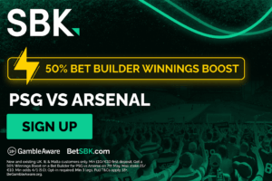 Read more about the article PSG vs Arsenal betting offer: Get 50% winnings boost on bet builders with SBK