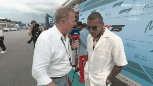 Read more about the article Conor Benn brushes off Martin Brundle’s major blunder in awkward exchange at Miami Grand Prix