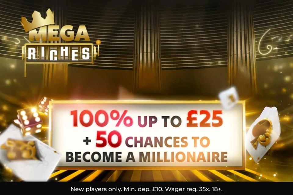 You are currently viewing Claim up to £25 in bonuses and 50 chances to become a millionaire with Mega Riches’ welcome package