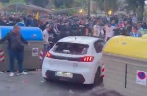 Read more about the article Several people injured as car drives into crowd in terrifying scenes outside ground where Barcelona face Espanyol