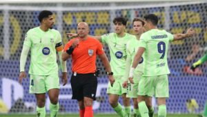 Read more about the article ‘We all know’ – Barcelona call for UEFA investigation after shock referee claims