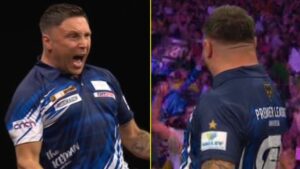 Read more about the article Gerwyn Price lands nine-dart finish to send crowd wild but incredibly loses Premier League match