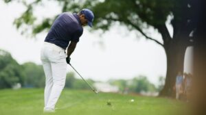 Read more about the article Scary PGA Championship moment as golfer ‘nearly breaks’ fan’s kneecap